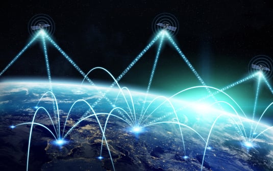 Satellite Communicating with Ground 